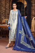 Maria B - 3PC Unstitched Dhanak Embroidered Shirt with Printed Wool Shawl and Trouser (RB-119)