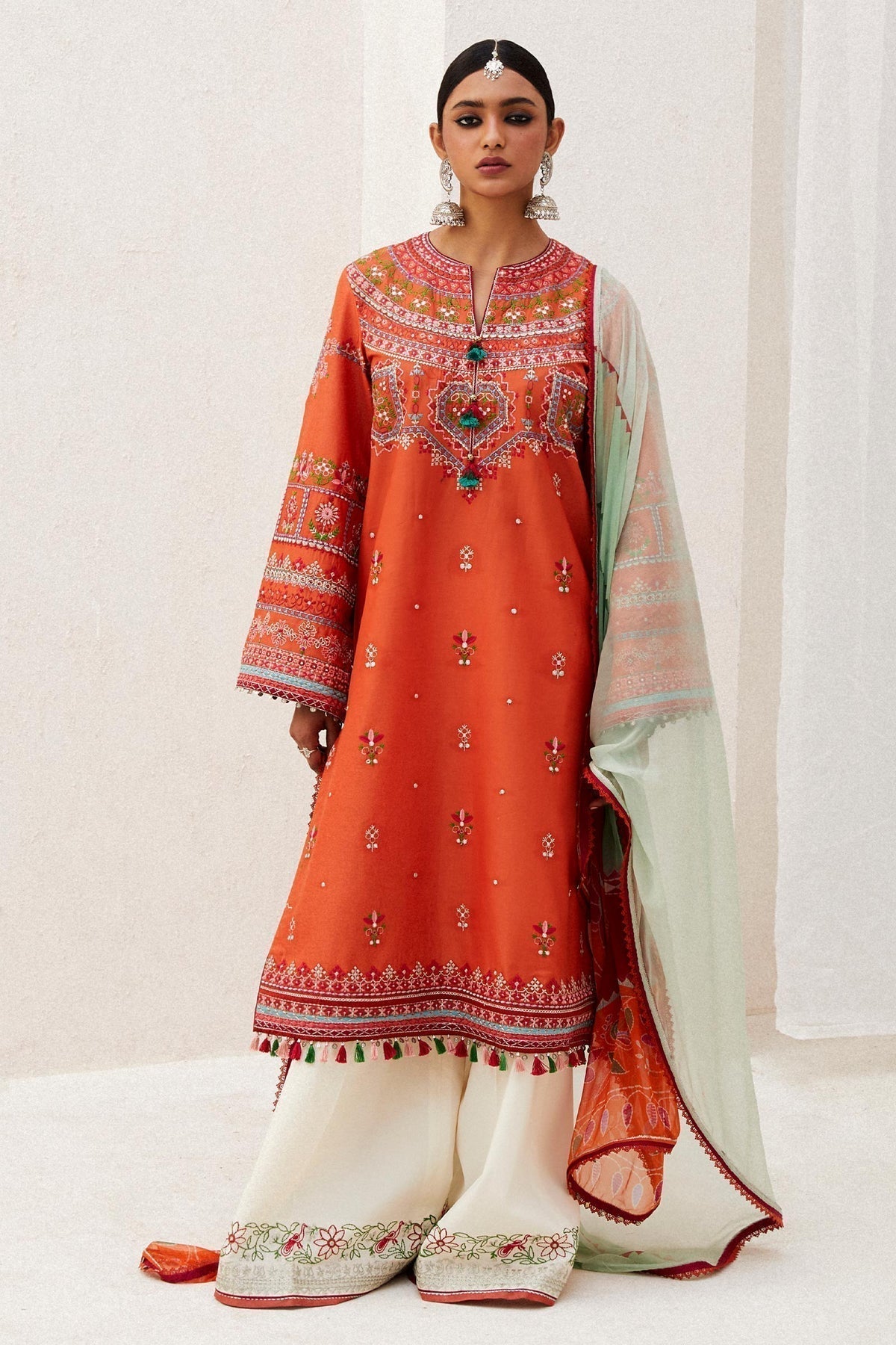 Zara ShahJahan - 3PC Unstitched Khaddar Embroidered Shirt with Embroidered Wool Shawl and Khaddar Trouser