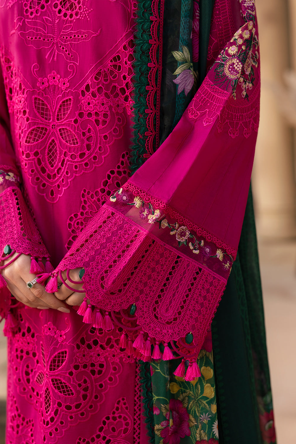 Saira Rizwan - Unstitched Dhanak Embroidered 3PC With Printed Shawl (SYT-129)