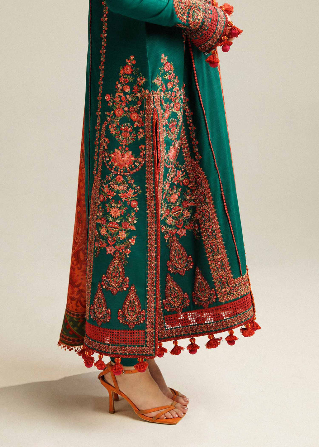 Hussain Rehar Unstitched Dhanak 3PC With Printed Shawl (SYT-110)