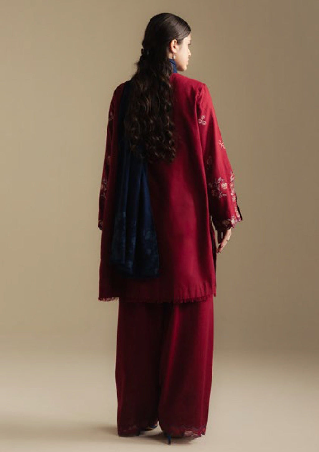 COCO BY ZARA SHAHJAHAN LUXURY UNSTITCHED WINTER DHANAK EMBROIDERED 3PC WITH WOOL PRINTED SHAWL (SYT-217)