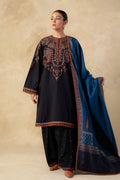 Coco by Zara Shahjahan - 3PC Unstitched Dhanak Embroidered Shirt with Printed Wool Shawl and Trouser