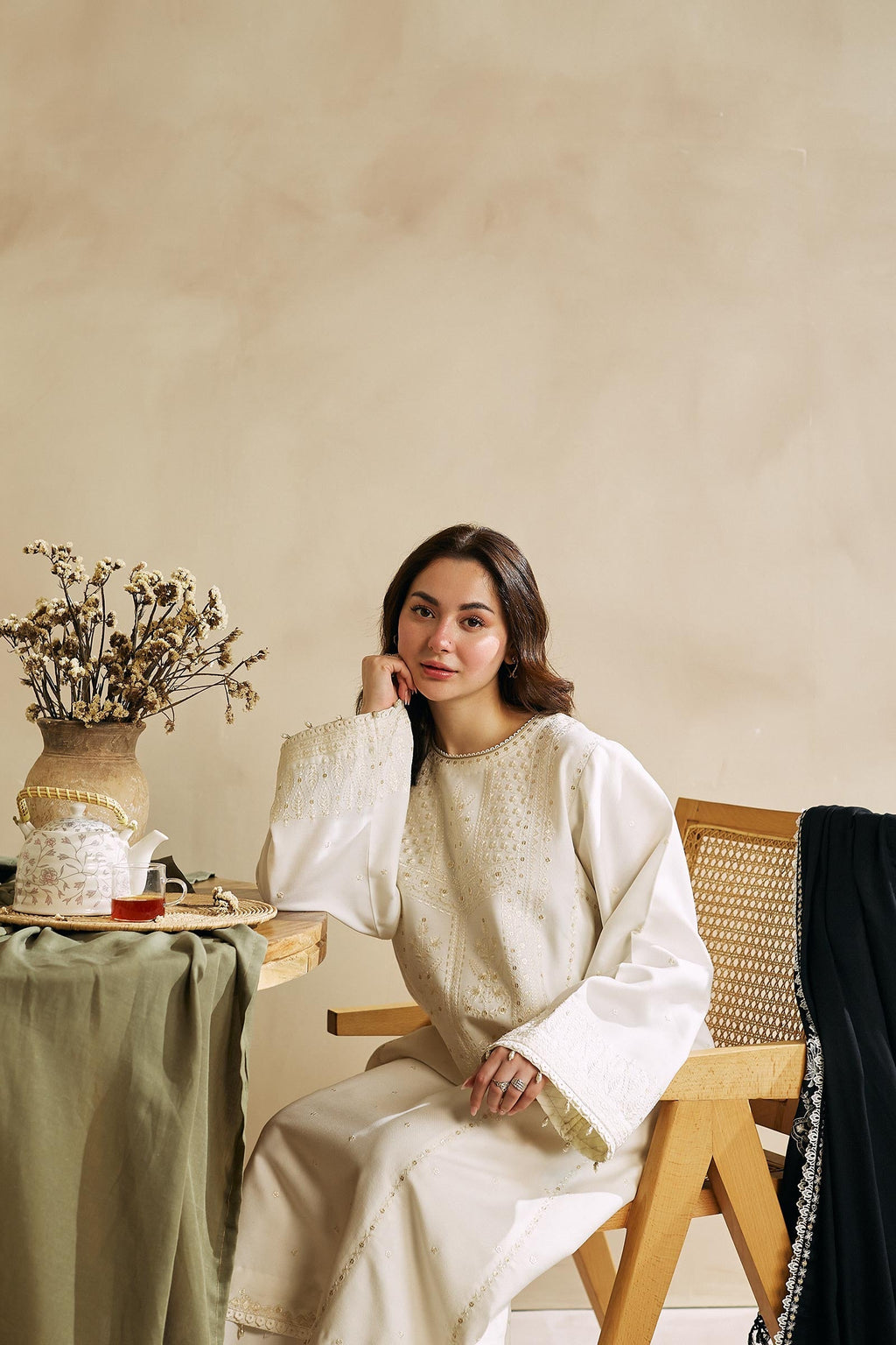 Zara Shah Jahan - 3PC Unstitched Dhanak Sequence Embroidered Shirt with Dhanak Embroidered Dupatta and Trousers