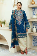 ZARA SHAJAHAN - 3PC EMBROIDERED DHANAK WITH PRINTED WOOL SHAWL