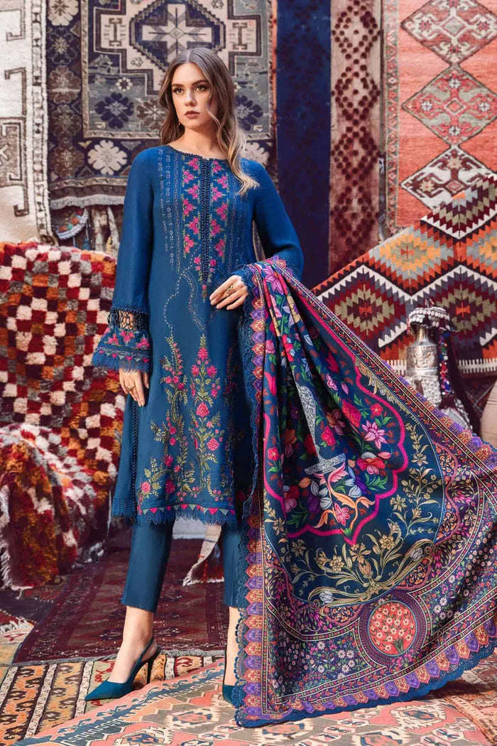 Maria B - Unstitched Luxury Dhanak Heavy Embroidered 3PC Suit (SYT-118)