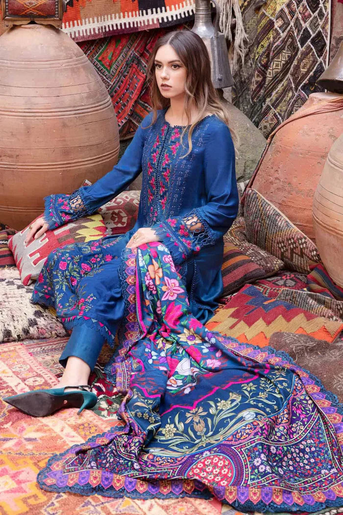Maria B - Unstitched Luxury Dhanak Heavy Embroidered 3PC Suit (SYT-118)