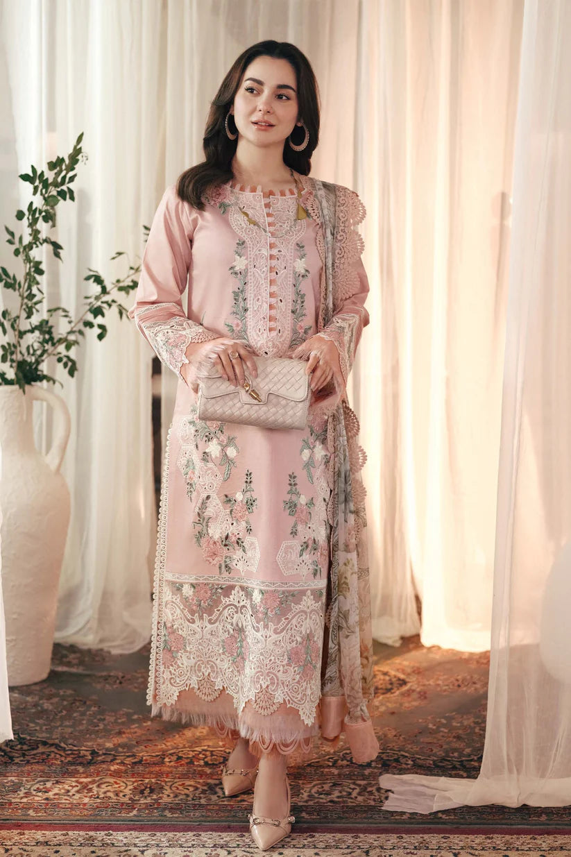 Jade - Unstitched Luxury Dhanak Chikenkari Heavy Embroidered 3PC Suit (SYT-136)