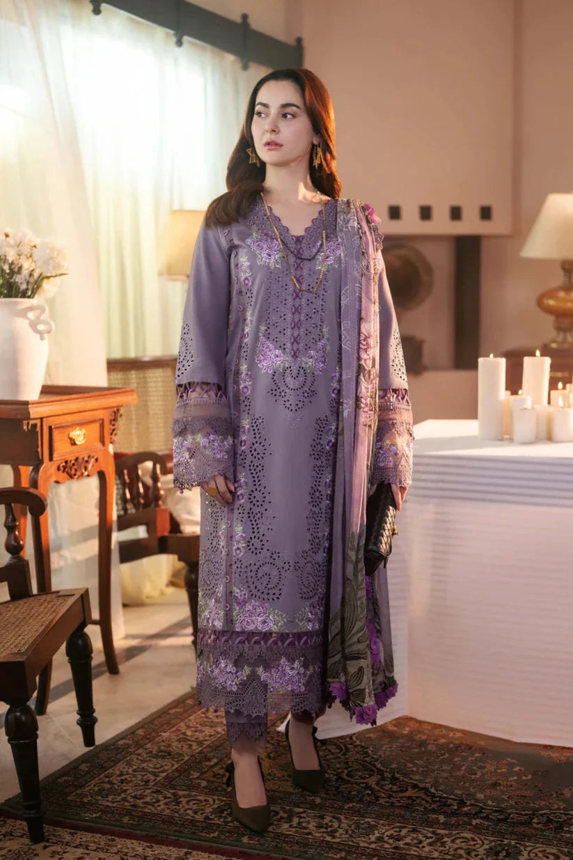 Jade - Unstitched Luxury Dhanak Chikenkari Heavy Embroidered 3PC Suit (SYT-137)