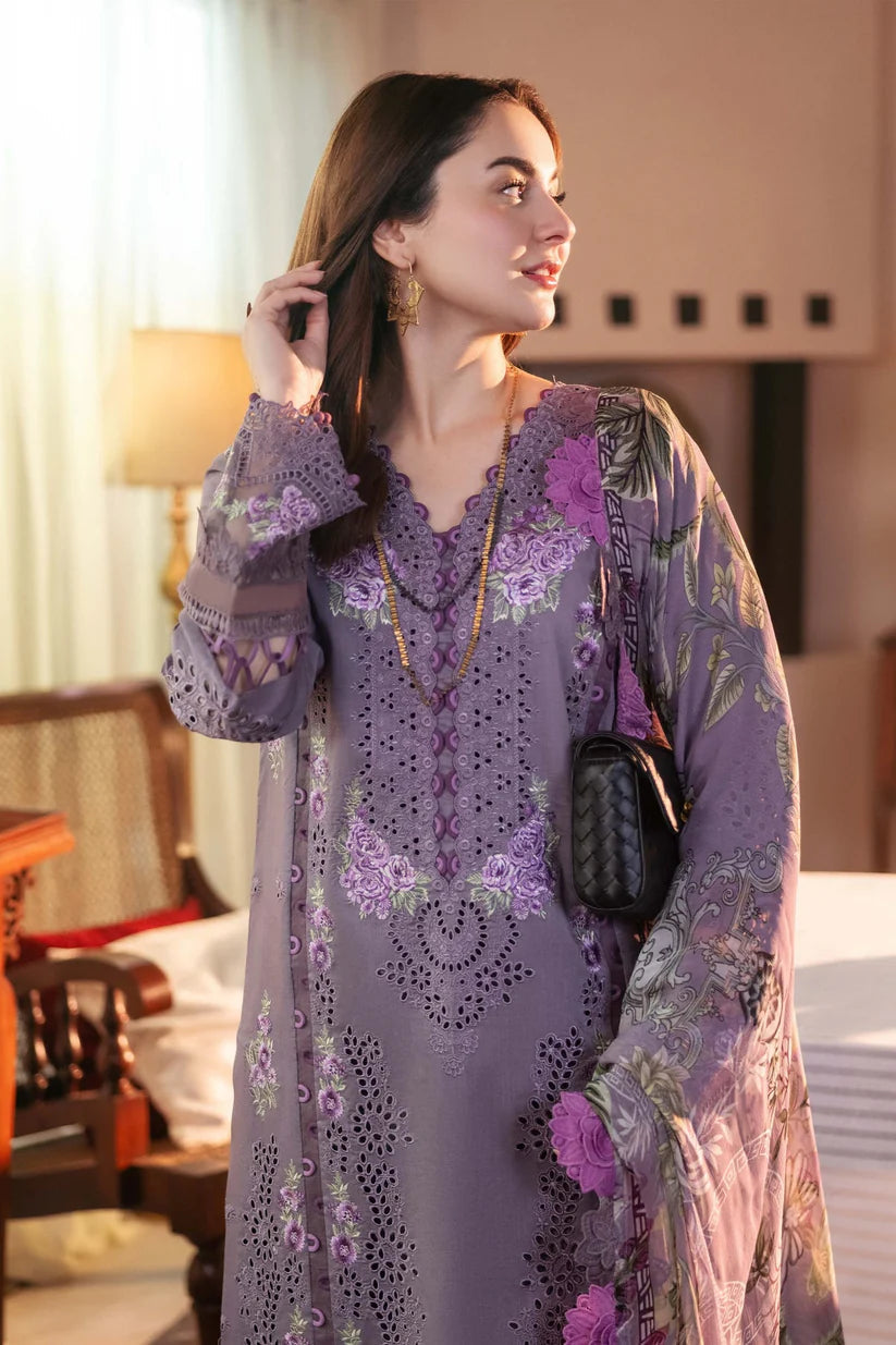 Jade - Unstitched Luxury Dhanak Chikenkari Heavy Embroidered 3PC Suit (SYT-137)