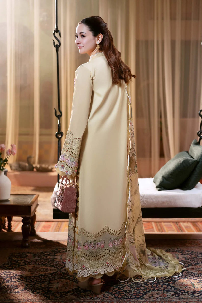 Jade - Unstitched Luxury Dhanak Chikenkari Heavy Embroidered 3PC Suit (SYT-139)