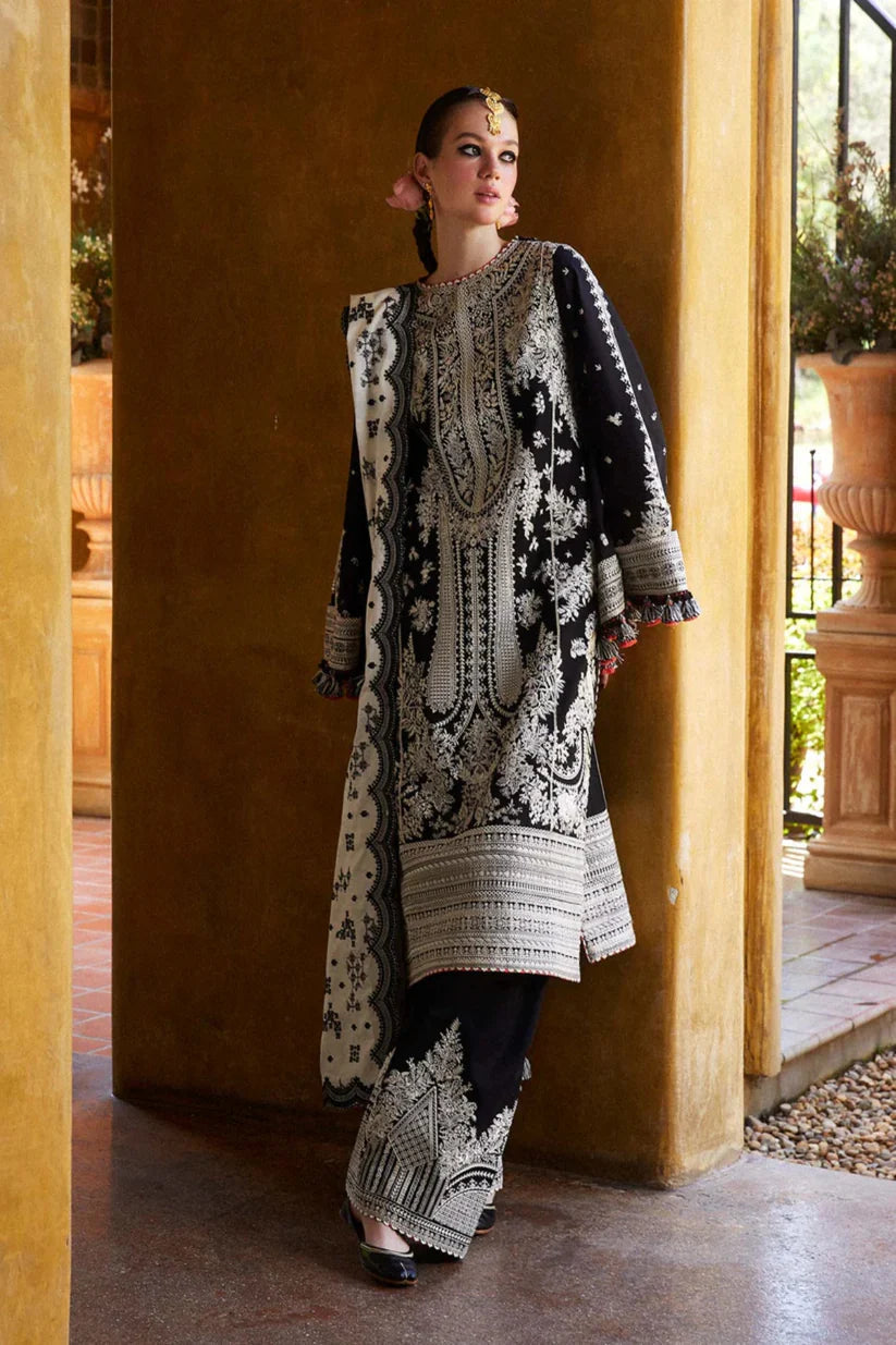 Hussain Rehar - Unstitched Luxury Dhanak Heavy Embroidered 3PC Suit (SYT-145)
