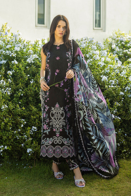 MUSHQ-3PC DHANAK EMBROIDERED SHIRT WITH COURTRAI PRINTED SHAWL & TROUSER (SYT-153)