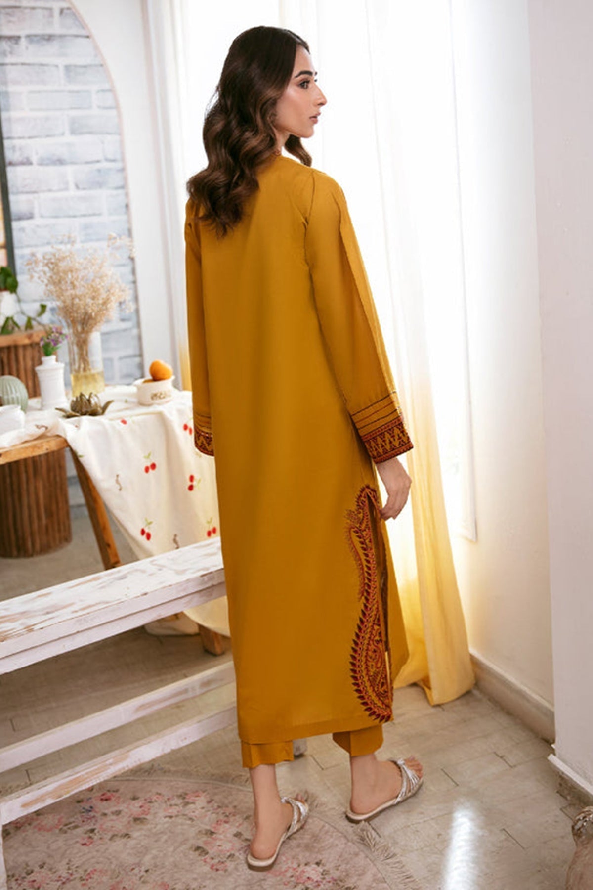 Urge - Unstitched Luxury Dhanak Heavy Embroidered 2PC Suit (SYT-163)