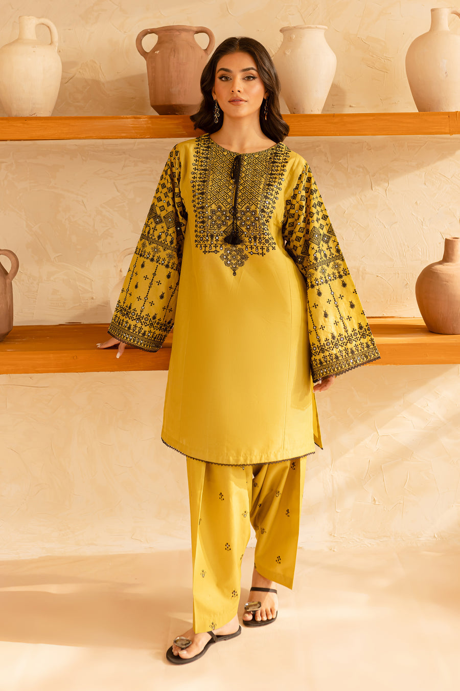 BATIK - Unstitched Luxury Dhanak Embroidered 2PC Suit (SYT-170)