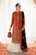 Hussain Rehar - UNSTITCHED 3PC Embroidered Dhanak Suit with Printed Shawal (SYT-180)