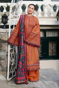 Hussain Rehar - UNSTITCHED 3PC Embroidered Dhanak Suit with Printed Shawal (SYT-189)