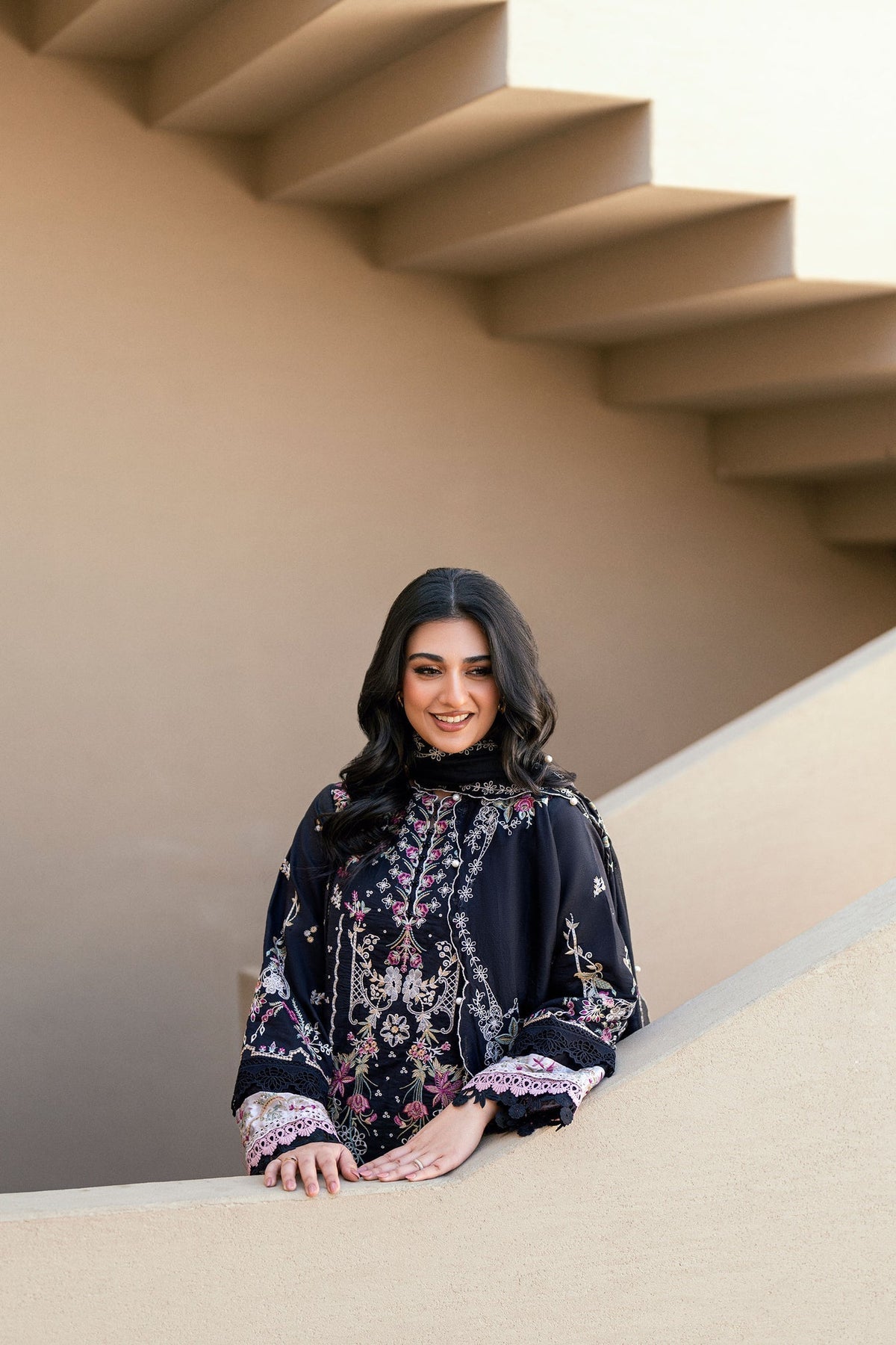 FLORENT - UNSTITCHED 3PC DHANAK EMBROIDERED SHIRT WITH CHIFFON EMBROIDERED DUPATTA & TROUSER (SYT-190)