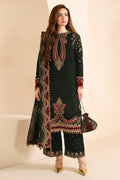 Jazmin 3PC Embroidered Velvet Suit with Embroidered Organza Dupatta (SYT-198)