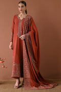 BATIK-3PC DHANAK EMBROIDERED SHIRT WITH DHANAK EMBROIDERED SHAWL AND TROUSER (SYT-209)